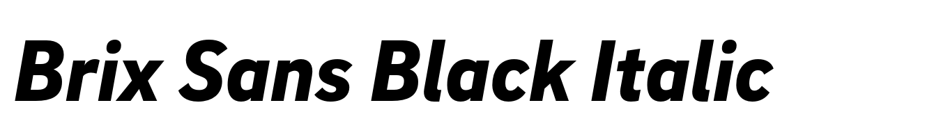 Brix Sans Black Italic